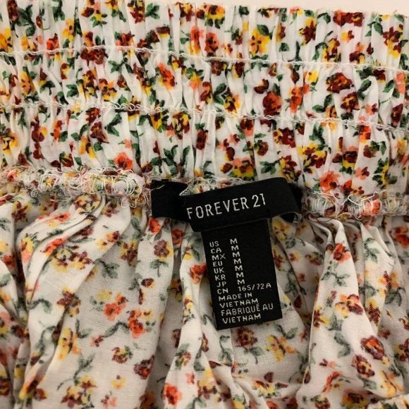 Forever 21 Womens Juniors Multicolor Floral Miniskirt Size M - Picture 6 of 8